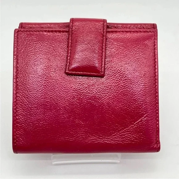 Yves Saint Laurent Red Leather Wallet - Picture 3 of 13